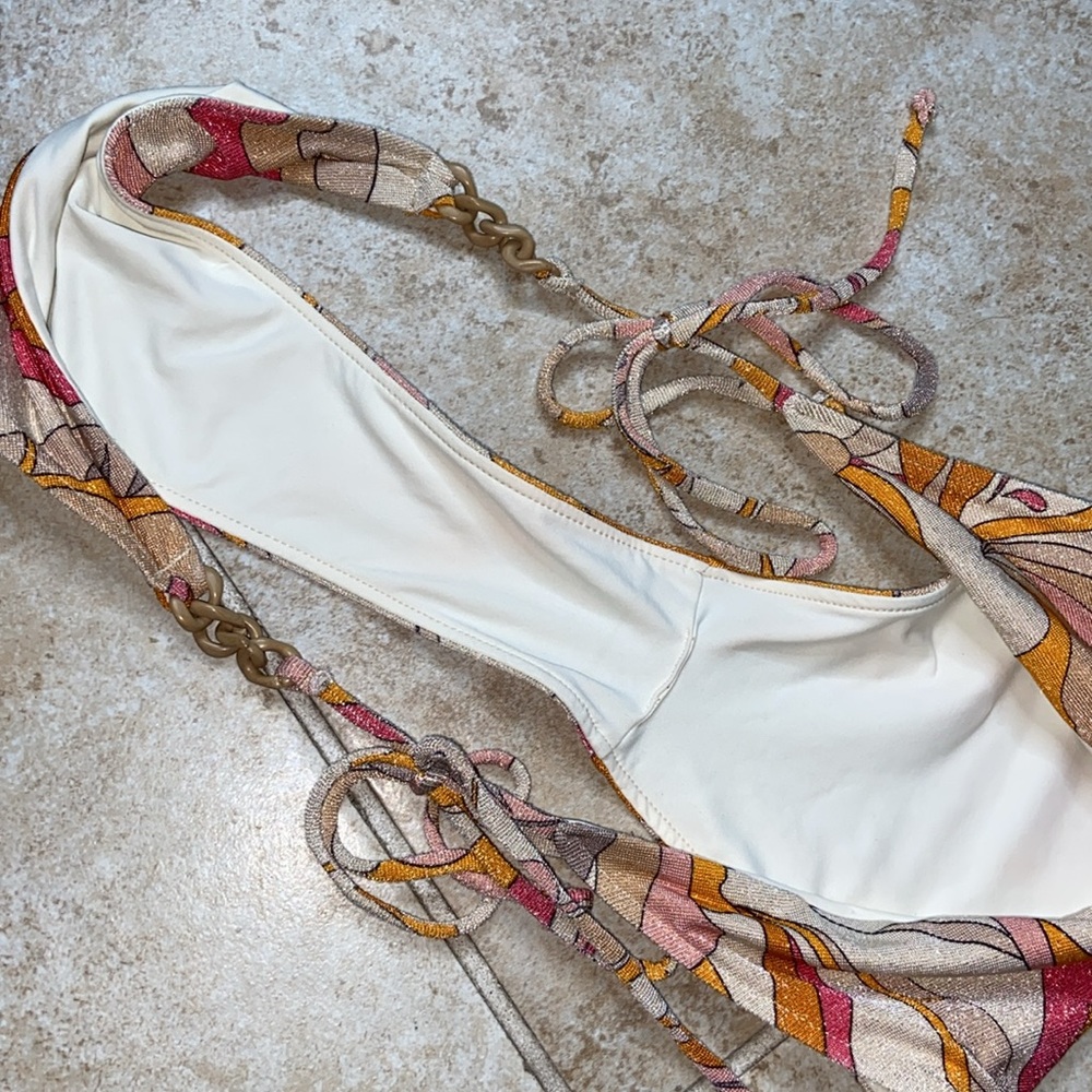 Revolve Revel Rey size S Vienna Bikini Bottoms in Farrah lurex - Picture 5 of 5